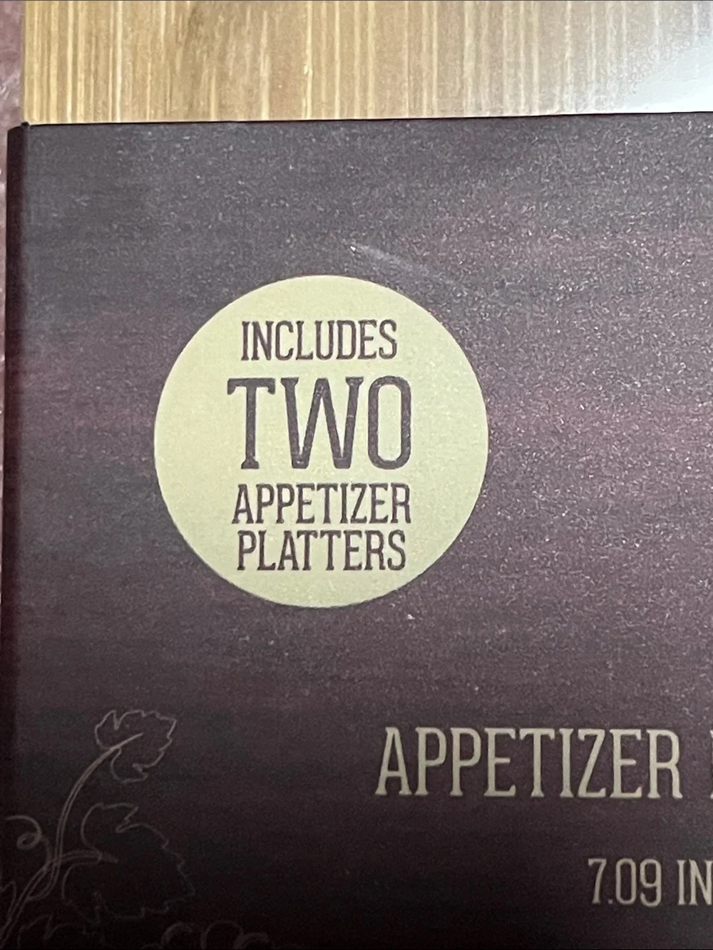 Appetizer Platter with Wine Glass Holder